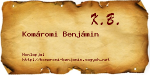 Komáromi Benjámin névjegykártya